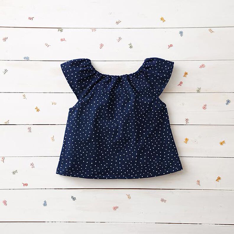 Double Gauze/Muslin Polka Dots – navy blue/white,  image number 6