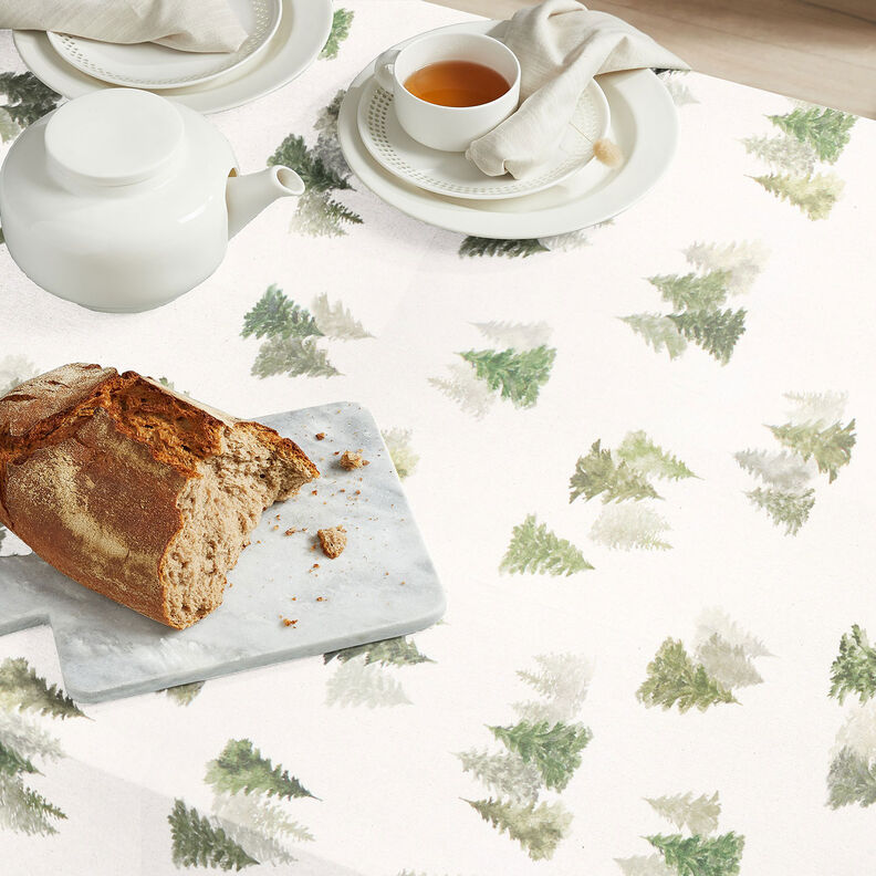 Decor Fabric Half Panama elegant fir trees – natural/pine, image number 8