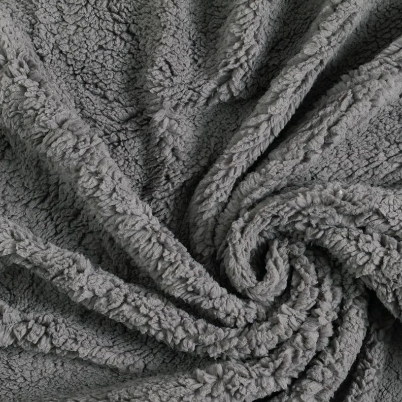cuddly teddy fur fabric – elephant grey,  image number 3