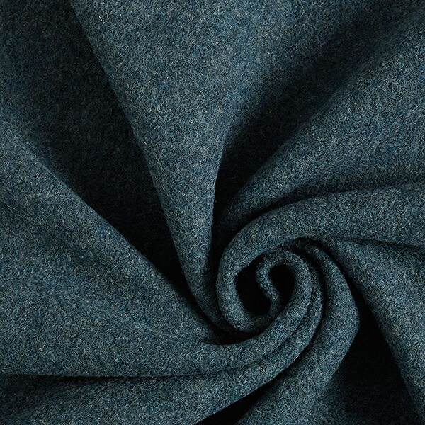 Fulled woollen loden Mottled – ocean blue,  image number 1