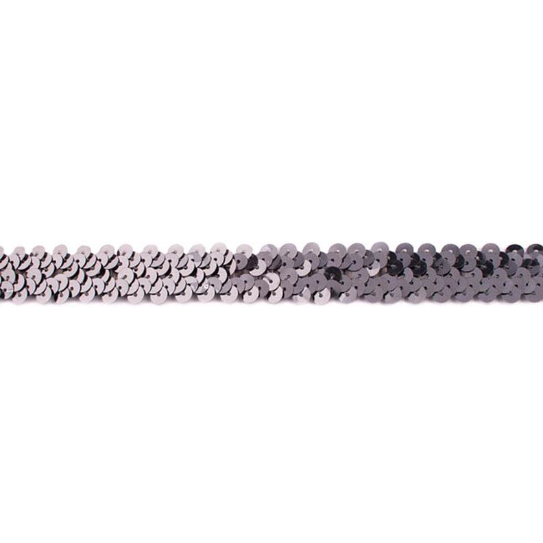 Elasticated Sequinned Trimming [20 mm] – metallic antique silver,  image number 1