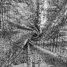 Knitted fabric abstract metallic print – metallic silver/black,  thumbnail number 4