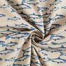 Decor Fabric Half Panama school of fish – natural/navy blue,  thumbnail number 3