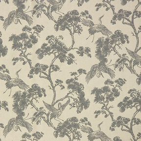 Decor Fabric Canvas Chinese Crane – sand/grey, 