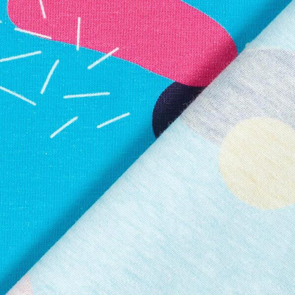 Abstract Peanuts Cotton Jersey | Kathastrophal – light turquoise,  image number 5