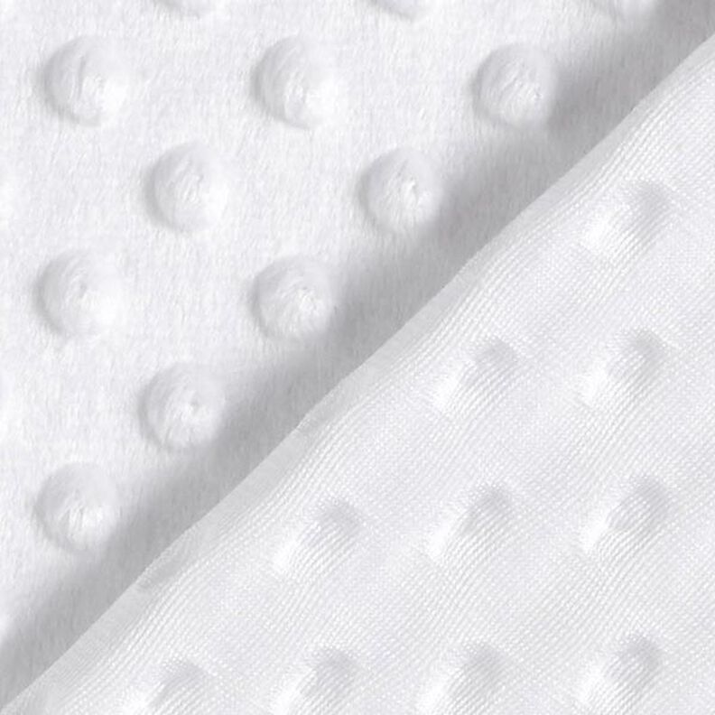 Cosy Fleece Embossed Dots – white,  image number 4