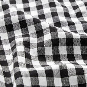 Cotton Vichy check 1 cm – black/white, 