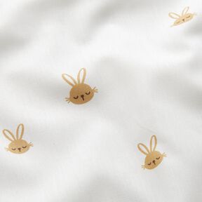 Cotton Poplin tired rabbit – ivory | Remnant 60cm, 