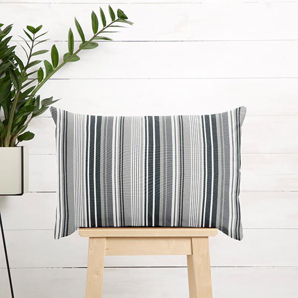 awning fabric Blurred Stripes – light grey/dark grey,  image number 9