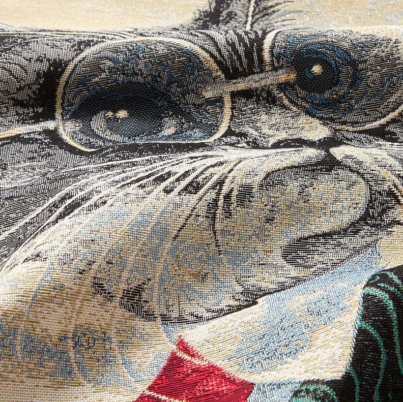 Decorative Panel Tapestry Fabric elegant cat &ndash; natural/grey,  image number 2