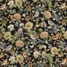 Decor Fabric Tapestry Fabric Flowers and birds – black/green,  thumbnail number 1