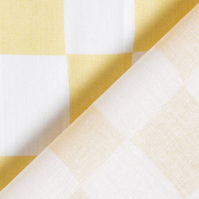 Cotton Cretonne Abstract Plaid – white/vanilla yellow, image number 4