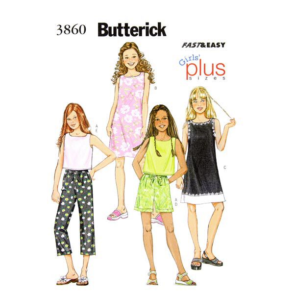 Girls' Dresses / Pants, Butterick 3860 | 7 - 14,  image number 1
