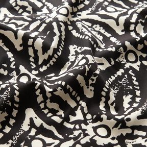 Blouse fabric abstract large pattern – black/white, 