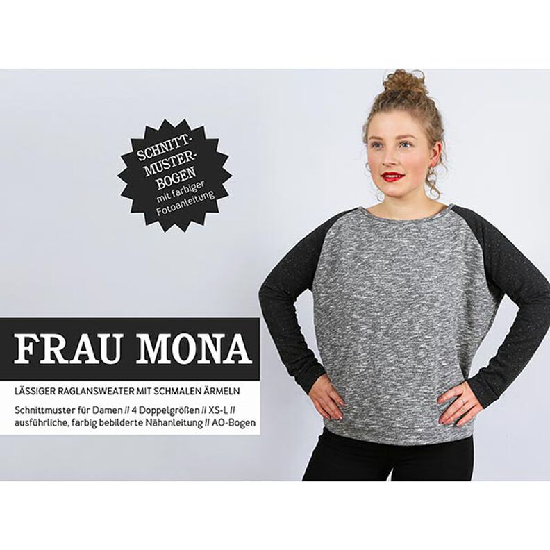 FRAU MONA Raglan Jumper with Narrow Sleeves | Studio Schnittreif | XS-L,  image number 1