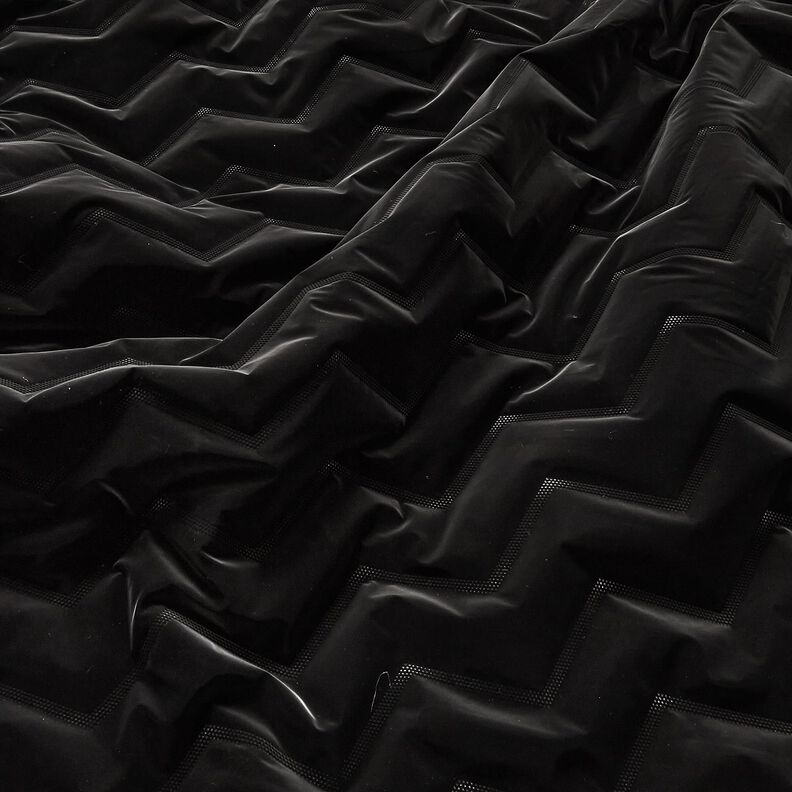 Quilted Fabric Peachskin Chevron | Katia Fabrics – black, image number 3