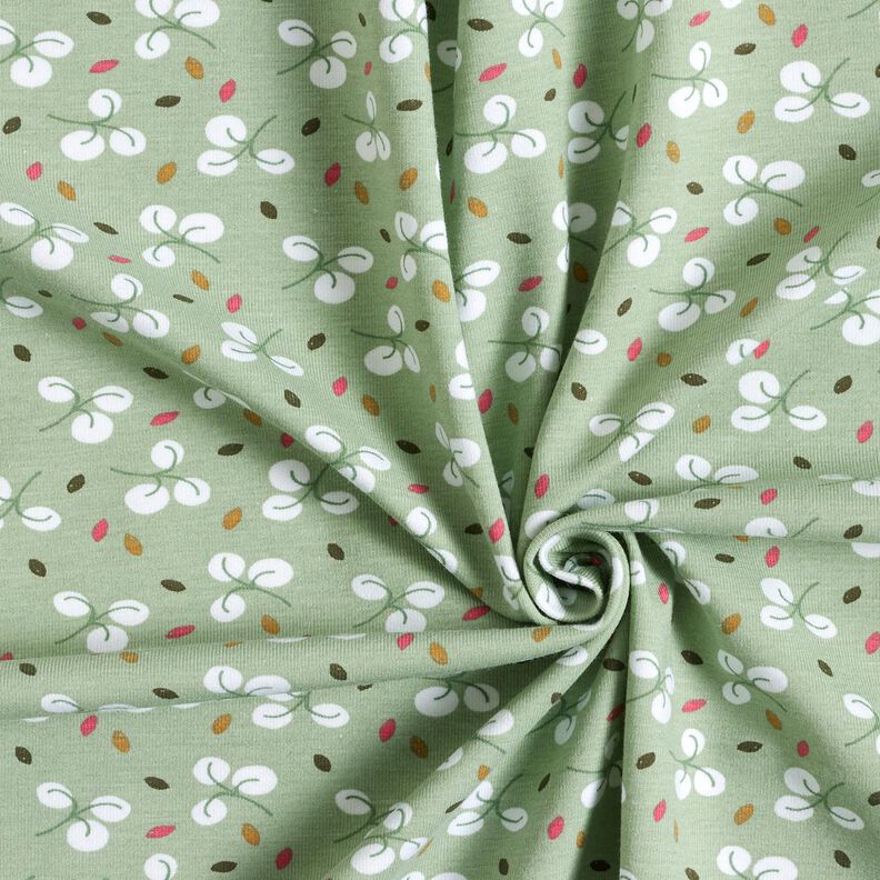 Cotton Jersey branches and dots – reed,  image number 3