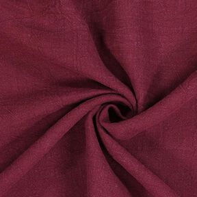 Linen fabric ramie mix stonewashed, heavy quality – burgundy, 