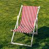 Outdoor Deckchair fabric Longitudinal stripes 44 cm – fire red/white,  thumbnail number 4