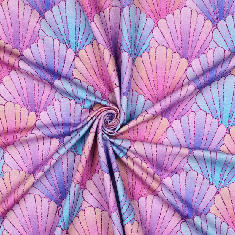 French Terry Shells Digital Print | by Poppy – lavender/blue lilac,  image number 3