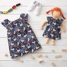 Cotton Poplin Floral Unicorn Digital Print – indigo,  thumbnail number 5