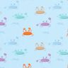 Cotton Jersey cute crabs – baby blue,  thumbnail number 1