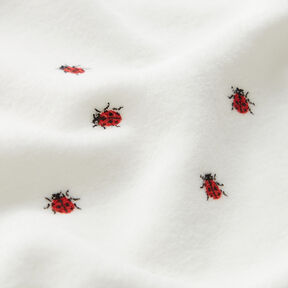 Nicky Velour ladybird – white, 