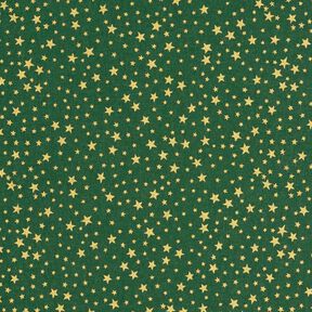 Cotton Cretonne Starry Christmas Sky, small – dark green/gold, 