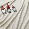 French Terry Panel Three Christmas Elves – beige,  thumbnail number 2