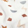 Double Gauze/Muslin geometric symbols – ivory/caramel,  thumbnail number 2