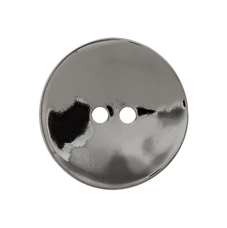 Metal 2-Hole Button  – anthracite,  image number 1
