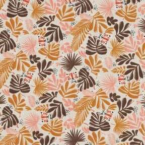Cotton Cretonne palm leaves – anemone, 