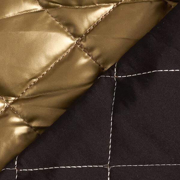 Diamond Quilted Fabric – antique gold,  image number 4
