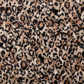 Quilted Fabric Leo Digital Print – light brown/black, 
