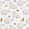Cotton Poplin Polar Bears Digital Print – white,  thumbnail number 1