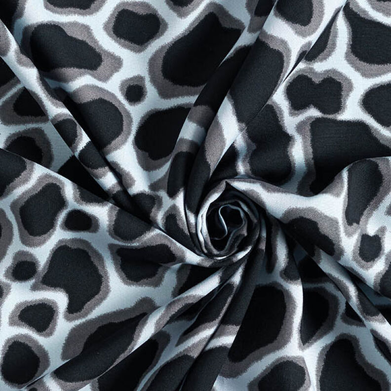 Leopard Print Viscose – light blue/black,  image number 3