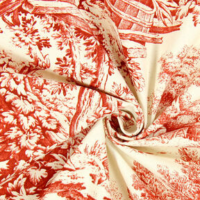 Toile de Jouy – carmine, 