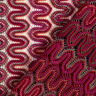 Wave patterned lace fabric – dark red,  thumbnail number 4