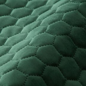 Upholstery Fabric Velvet Honeycomb Quilt – dark green, 