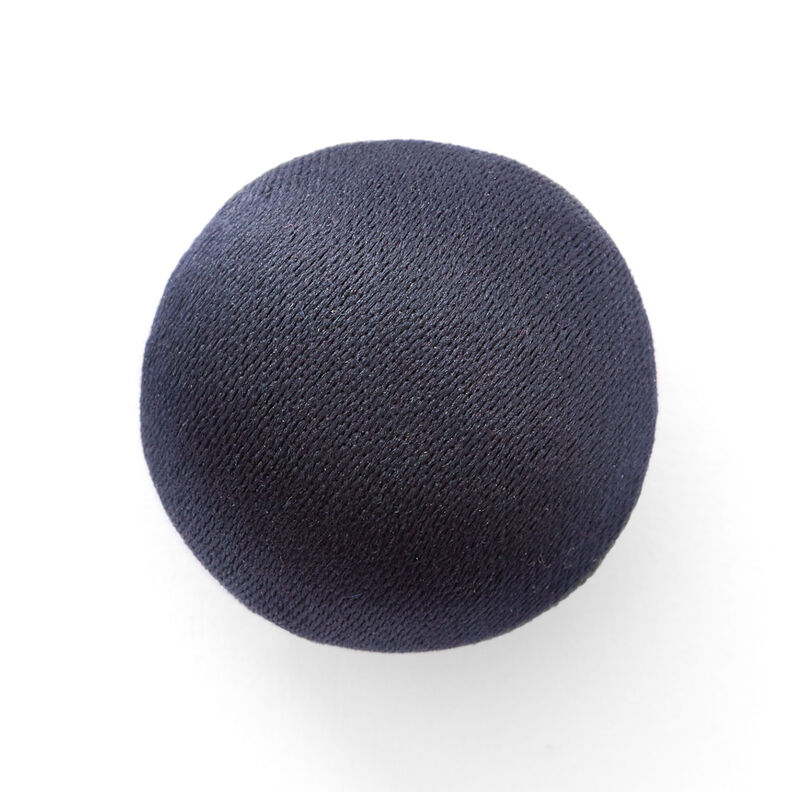 Covered button, Duchesse Satin – midnight blue,  image number 1