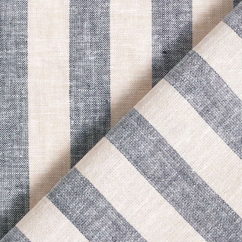 Linen Blend Stripes &ndash; natural/navy blue,  image number 4