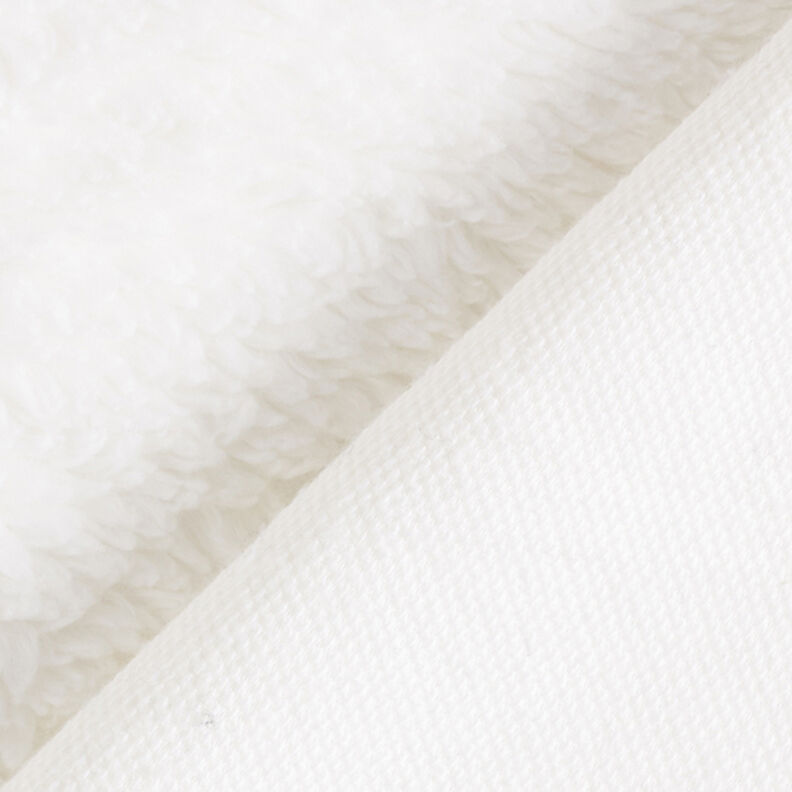 Plain cotton sherpa – offwhite,  image number 4