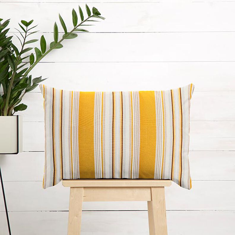 awning fabric melange stripes – yellow/light grey,  image number 9