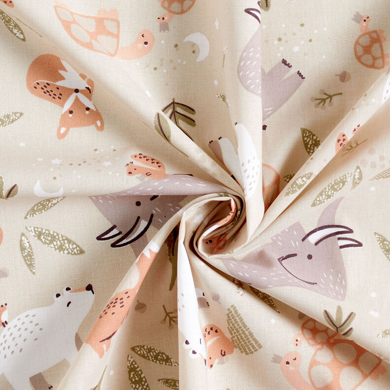 Cotton Poplin animals from all over the world – natural,  image number 4