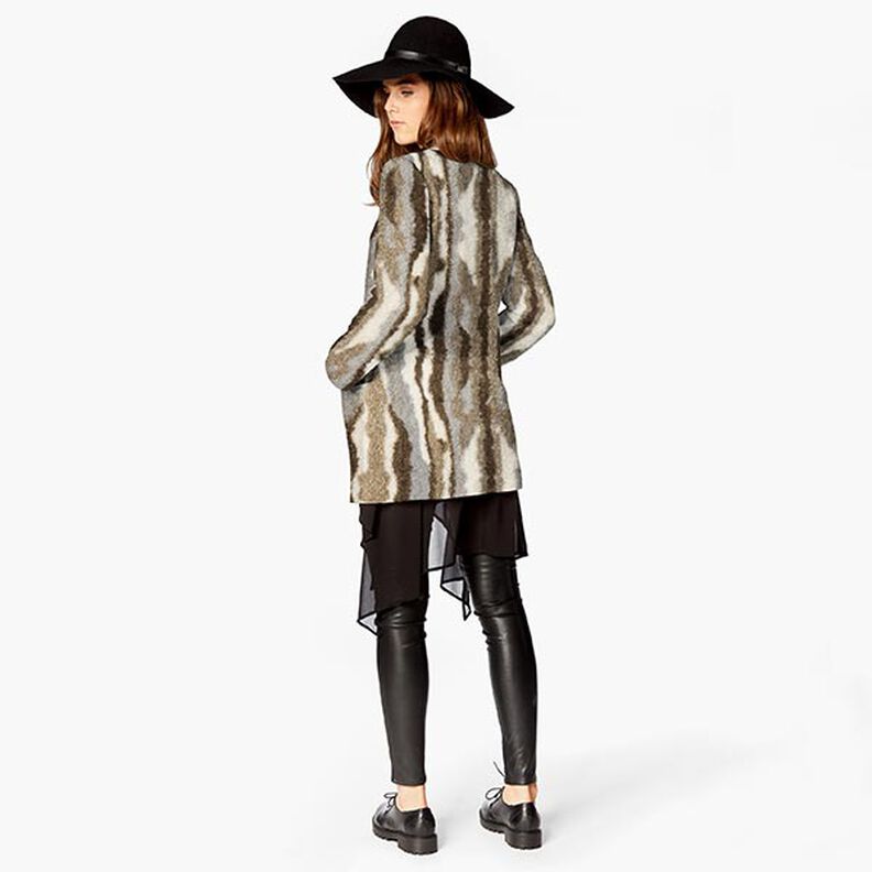 abstract stripes faux fur – offwhite/taupe,  image number 5