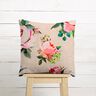 Watercolour Roses Digital Print Half Panama Decor Fabric – natural,  thumbnail number 3