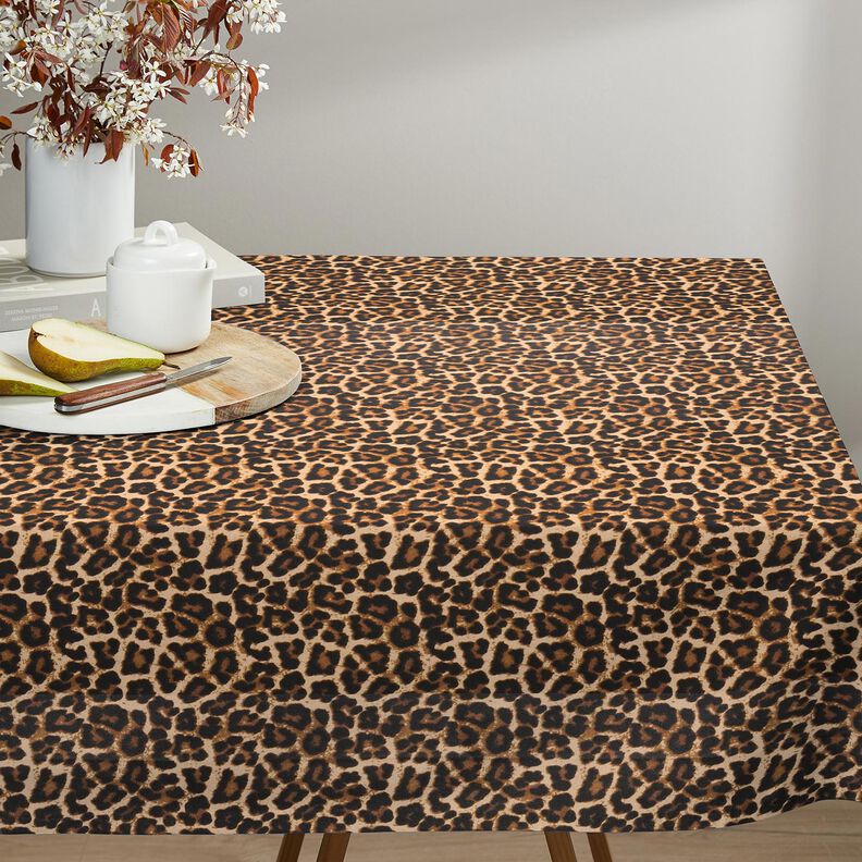Coated Cotton fine leopard print – brown/black, image number 6
