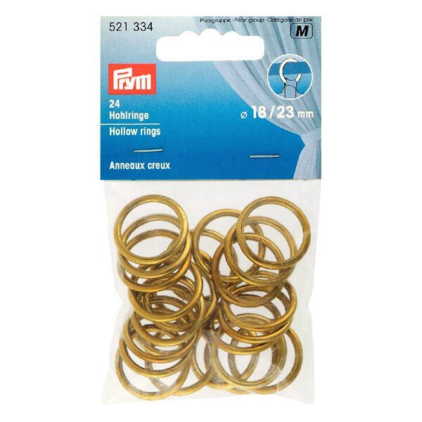Curtain Rings [18 mm] 24 pieces – gold metallic | Prym,  image number 1