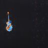 Cotton Jersey Panel Guitar | Glitzerpüppi – black/orange,  thumbnail number 1