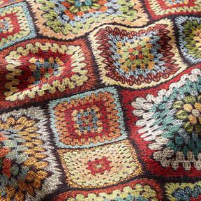 Decor Fabric Tapestry Fabric Crochet Look – black/red, 